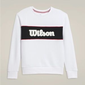 Wilson Kids White Sweatshirt with Black Panel
